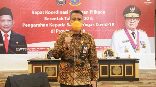 Sekda Tanjungjabung Barat Ikuti Rakor Kesiapan Pilkada Serentak 2020