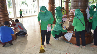 Cegah Covid-19, Korem Gelar Karya Bakti Bersihkan Masjid Al -Falah