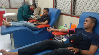 Bintara Dit Samapta Polda Jambi Donor Darah ke PMI Jambi