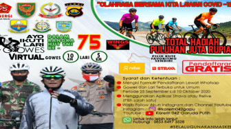 Meriahkan HUT ke-75 TNI, Korem 042/Gapu Adakan Lomba Gowes dan Lari Virtual