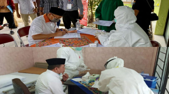 Kandidat Cagub dan Cawagub Jalani Uji SWAB