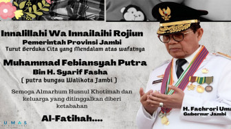 Gubernur Jambi Sampaikan Duka Cita Wafatnya Putra Walikota Jambi