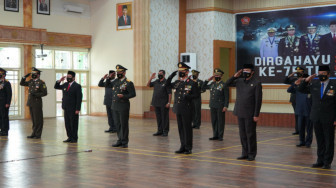 Danrem Gapu Ikuti Upacara HUT ke-75 TNI Secara Virtual
