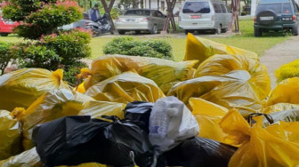 Sampah Infeksius Rumah Isolasi Covid-19 Bapelkes Dibakar di Tangerang