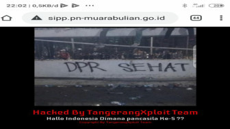 Website Pengadilan Negeri Muara Bulian di Hack