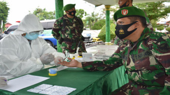 Cegah Covid-19, Korem 042/Gapu Gelar Rapid Test