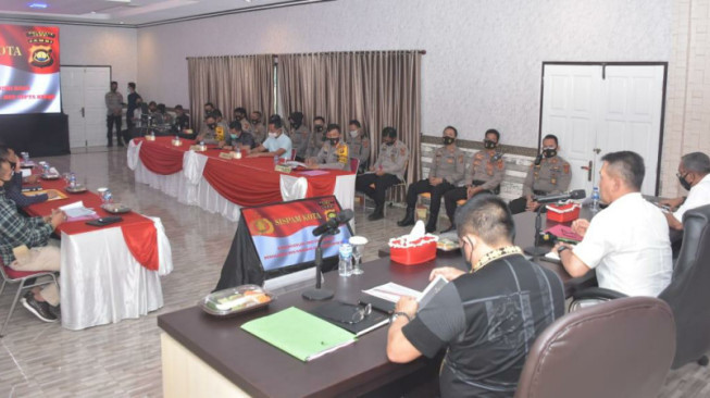 Kapolda Jambi Pimpin Rapat Sispam Kota, Penanggulangan Aksi Unjuk Rasa