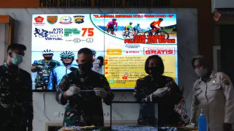 Korem 042 Gapu Umumkan Pemenang Lomba Gowes dan Run Virtual dalam Rangka HUT ke-75 TNI