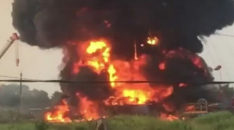 Sumur Minyak Pertamina di Muaro Jambi Terbakar