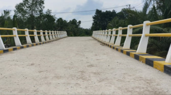 Jembatan Baru Dibangun Sudah Amblas, Warga Seberang kota Kecewa