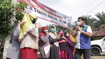 Di Pamenang, Syafril Nursal Disambut Antusias dan Hangat Masyarakat