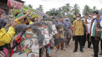 Kesenian Kuda Lumping, Sambut Kedatangan Syafril Nursal di Kecamatan Margo Tabir