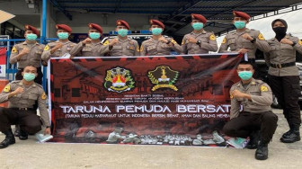 Peringati Sumpah Pemuda, Taruna Akpol Asal Jambi Berbagi