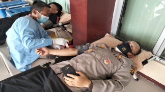 Peringati HUT ke-75, Brimob Polda Jamabi Gelar Donor Darah
