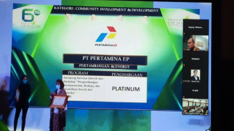 KKKS Pertamina EP Asset 1 Raih Dua Platinum pada Indonesia CSR Award 2020