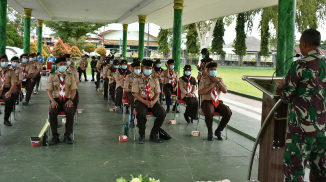 Danrem 042/Gapu Beri Pembekalan Kepada Duta Bela Negara Kwartir Daerah Gerakan Pramuka Jambi