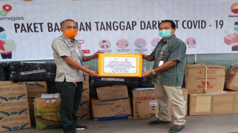 SKK Migas - PetroChina Serahkan Bantuan Penanganan Covid-19 bagi Petugas Garis Depan di Jambi