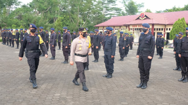 Kapolda Sambut Kepulangan Personel Brimob BKO di Polda Metro Jaya