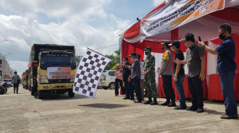 Pjs Bupati Merangin Lepas Keberangkatan Logistik Pilkada ke Lima Kecamatan