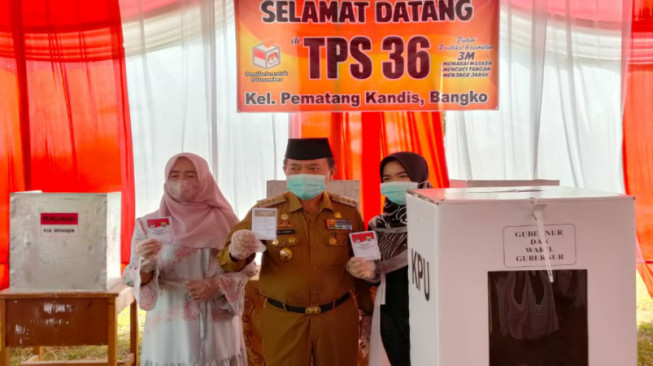 Al Haris Nyoblos di Pematang Kandis