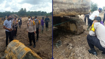 Diduga ada Pencurian Alat Berat, Kapolres Muaro Jambi Turun ke TKP