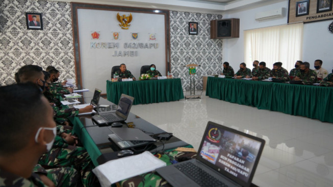Korem 042/Gapu Gelar Penyusunan Program Kerja dan Anggaran TA. 2021
