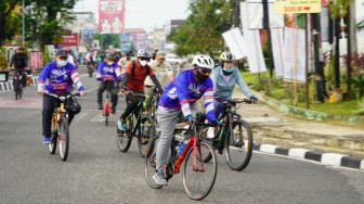 Danrem 042/Gapu Ikuti Gowes Virtual Sambut HUT Ke - 64 Provinsi Jambi