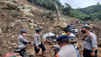 Kepala BNPB Tinjau Pembersihan Longsoran Material di Majene Sulbar