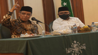 Menag Yaqut Cholil Temui Ketua Umum PBNU