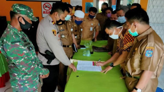 Komitmen Bersama Kecamatan, Kapolsek Pamenang Sosialisasi Penolakan PETI