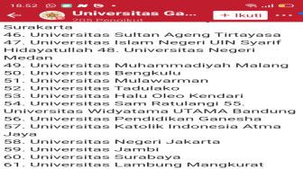 Unja Terbawah di Sumatera, UGM Rangking 1 di Indonesia