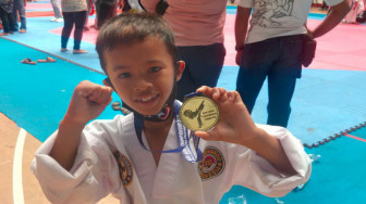 Berprestasi di Taekwondo, Bocah Asal Talang Kemuning Harumkan Nama Kerinci