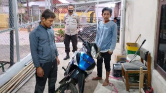 Pencuri Motor dan Lampu Tenaga Surya Diringkus Anggota Polsek Gunung Kerinci