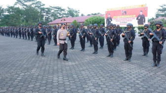 Kapolda Jambi Lepas Keberangkatan Personel Brimob BKO Polda Papua