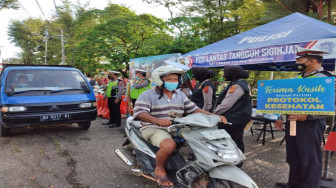 Sat Lantas Polres Merangin Sosialisasikan Gerakan Merangin Bermasker