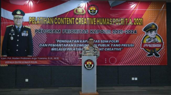 Jalankan 100 Hari Program Prioritas Kapolri, Humas Polri Gelar Pelatihan Konten Kreatif