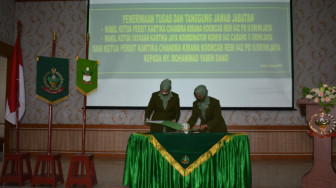 Penyerahan Tugas dan Tanggung Jawab Wakil Ketua Persit KCK Koorcab Rem 042 PD II/ Sriwijaya