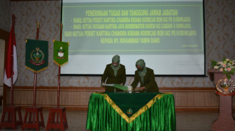 Penyerahan Tugas dan Tanggung Jawab Wakil Ketua Persit KCK Koorcab Rem 042 PD II/ Sriwijaya