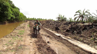 Kapten Rilman Tinjau Pembukaan Jalan Lanjutan Desa Sungaiterap - Sungaigelam