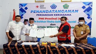 PMI Jambi - UIN STS Jambi - Kopertais Wilayah III Jambi Jalin Kerjasama