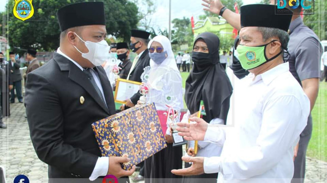 Robby Nahliansyah Pimpin Upacara Peringatan HAB 2021 Tanjabtim