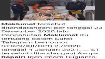 Memang Hebat Kapolri itu, Cabut ST dan Minta Maaf !!!