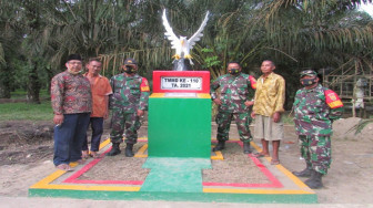 Tugu TMMD Jadi Spot Berfoto Warga Sungaiterap