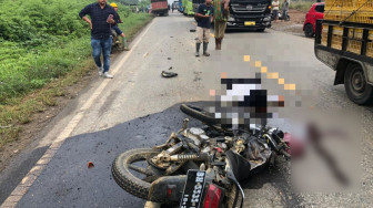 Truk vs Motor, Dua Orang Tewas