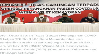 Antisipasi Lonjakan Covid-19, Doni Monardo Tinjau RSDC Wisma Atlet