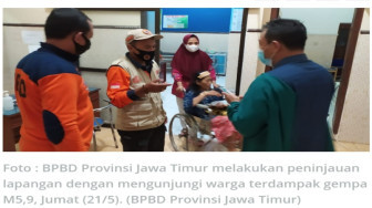 BPBD Jawa Timur Distribusikan Bantuan Untuk Warga Terdampak Gempa