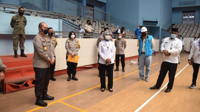 Kapolda dan Pj Gubernur Cek GOR Kotabaru, Tempat Vaksinasi Massal