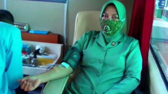 Prajurit Denpom Jambi Sumbang Darah di HUT ke 75