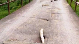Jembatan Rusak Ancam Keselamatan Warga Danau Kerinci Barat