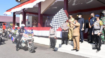 Polda Jambi Bagikan Sembako Bantua Warga Terdampak PPKM Darurat